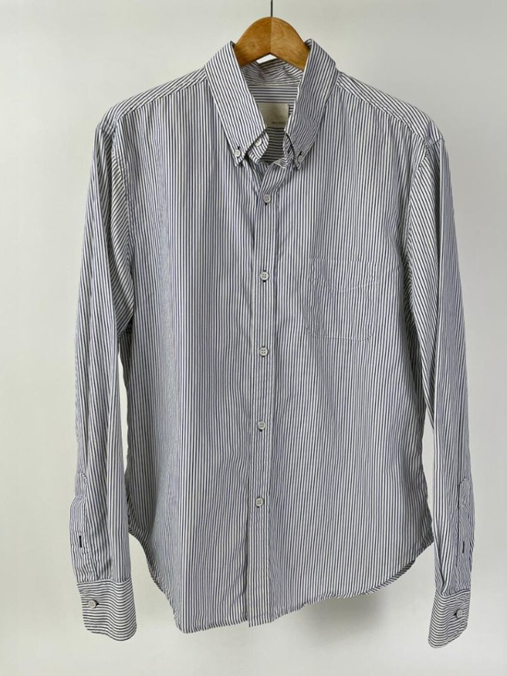 Band Of Outsiders Striped Long Sleeve Button-Down Shirt, Size XL